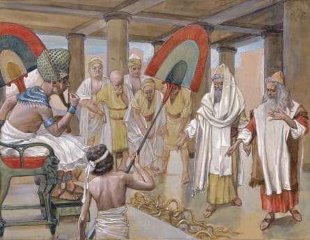 The Rod of Aaron Devours the Other Rods - Painting