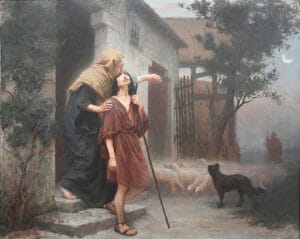 Jacobs Departure Painting