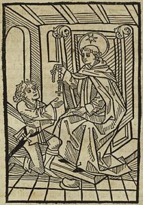 Woodblock in the Alanus Psalter, 1492