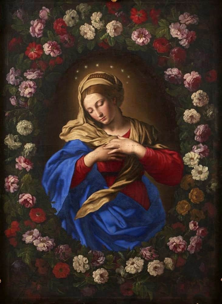 Virgin Mary - Our Lady in a garland of Roses
