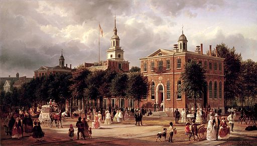 Painting of Independance Hall 1858-1863, Philadelphia, Pa