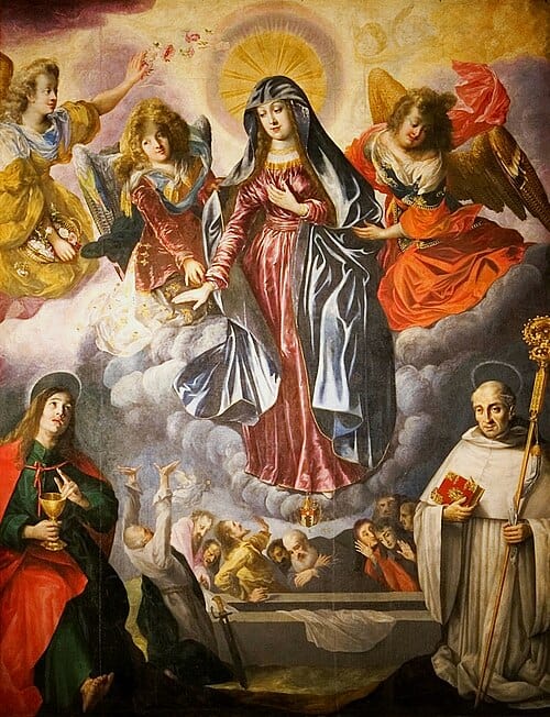 Assumption of Virgin Mary with St. John the Evangelist Painting