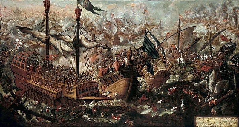 Painting - The Battle of Lepanto - Anonymous - 17th Century