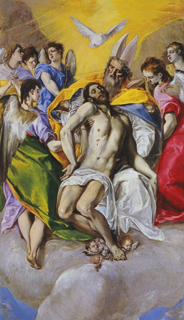Painting - The Holy Trinity - El Greco - 1577-1579