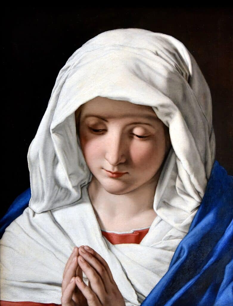 Painting - The Virgin in Prayer - Giovanni Battista Salvi da Sassoferrato - 1650