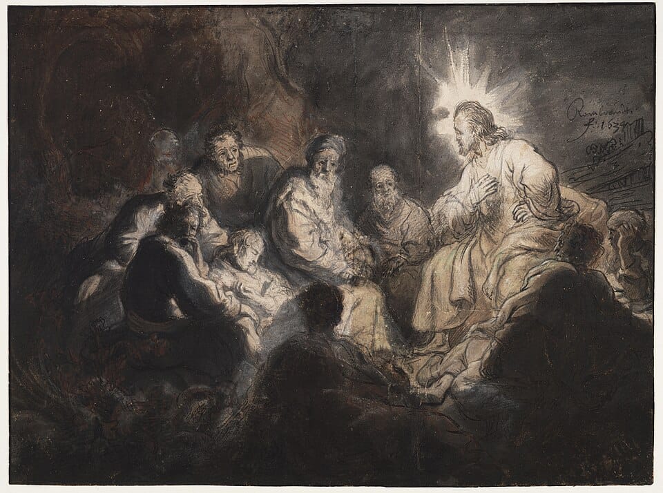 Painting - Christ and the Apostles - Rembrandt - 1634