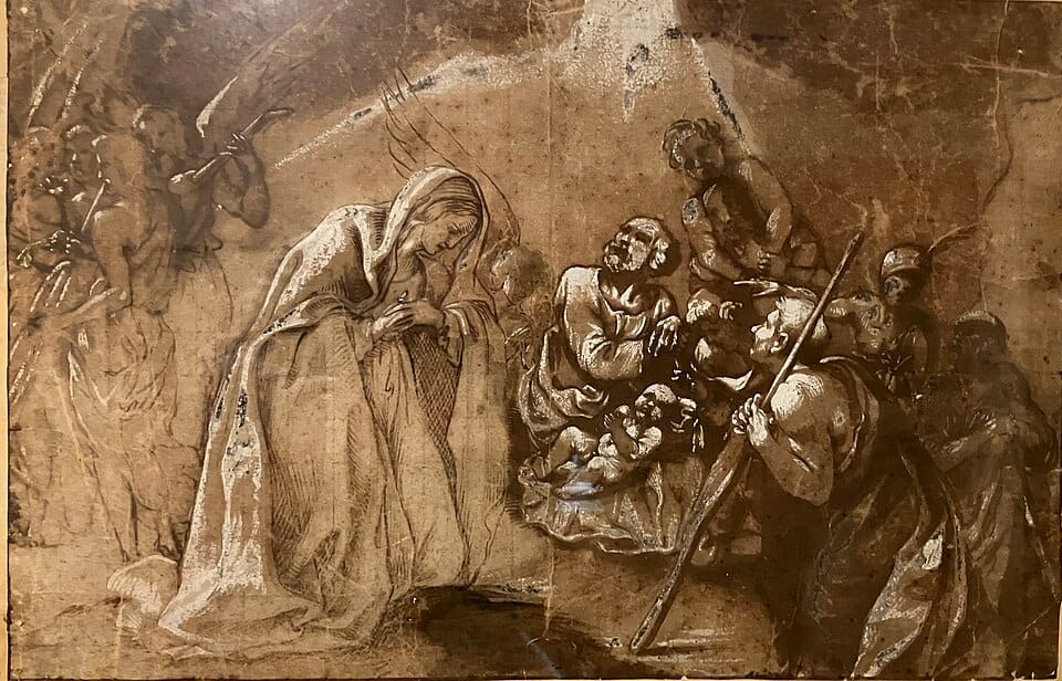 Sketch of the Nativity - Unknown Author - 1500s