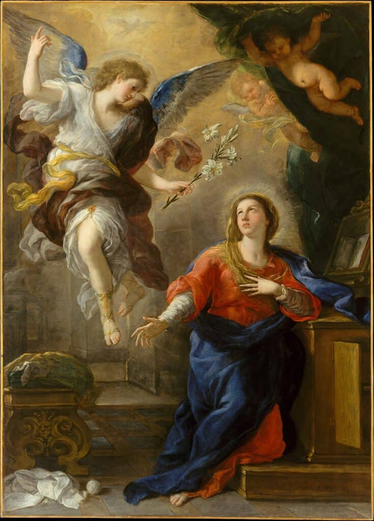 The Annunciation - Luca Giordano - 1672 - Decade Mysteries