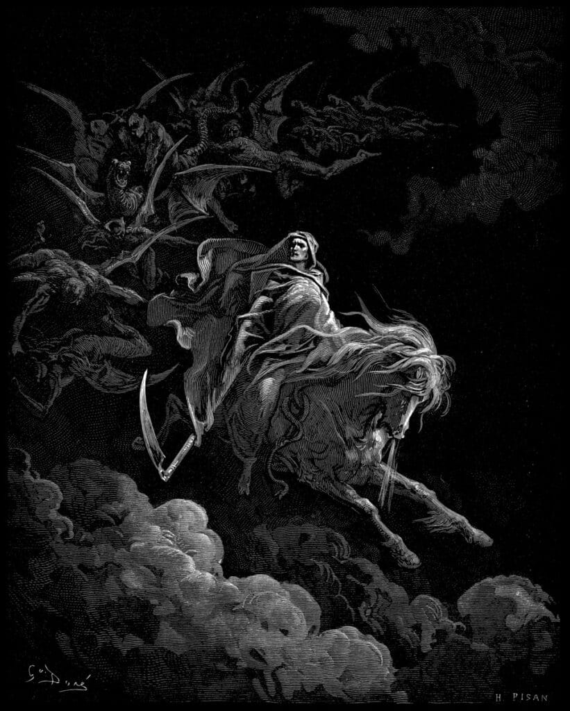 Engraving - Death on the Pale Horse - Gustave Dore - 1865