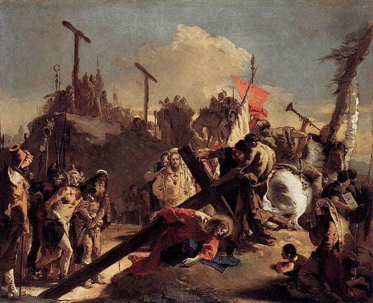 Carrying the Cross (Friday Rosary) - Giovanni Battista Tiepolo - 1738