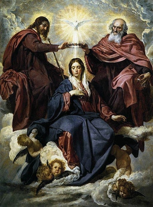 Coronation of the Virgin (Glorious Mysteries) - Diego Velázquez - 1635