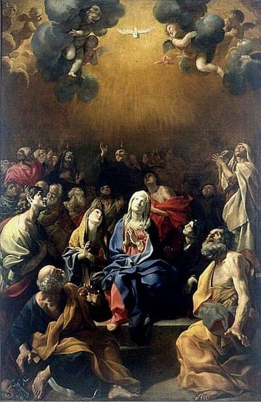 Pentecost (Glorious Mysteries) - Giovanni Lanfranco - 1631