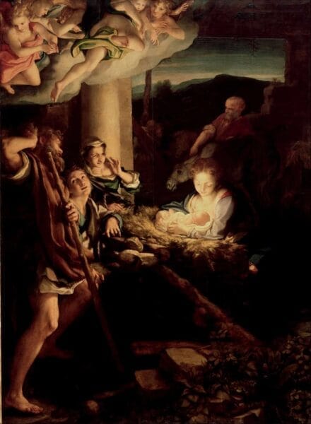 The Holy Night Nativity (Saturday Rosary) - Antonio da Correggio - 1529-1530